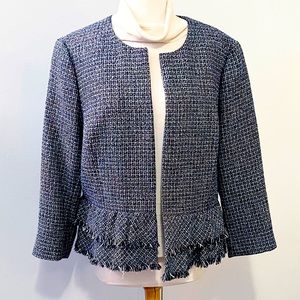 Nine West Metallic Multicolor Jacket With Tiers & Trim, 16